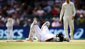 OMG! Dimuth Karunaratne taken to hospital after being struck by a fiery bouncer from Pat Cummins
