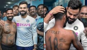 Virat Kohli's fan grabs everyone's attention with tattoos on his body dedicated to Indian skipper; see pics