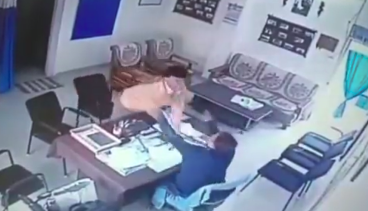 Professor thrashes Principal inside his office, video goes viral [Watch] |  Catch News