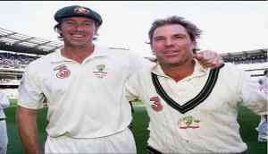 Glenn McGrath with Shane Warne