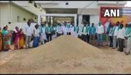 Telangana paddy row: Farmers stage protest against Centre, dump paddy outside BJP MP's residence