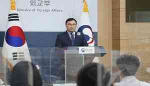Foreign Ministry spokesman Choi Young-sam holds a regular briefing at the Ministry of Foreign Affairs in Jongno-gu in Seoul (Photo: NEWSIS)