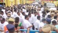 AIADMK supporters gathered outside Venkatachalapathy Palace ahead of Council meeting