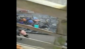 Watch: Foot over bridge at Balharshah railway station in Maharashtra collapses