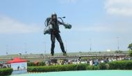 Man in jet suit takes to skies at Kochi event, leaves spectators spellbound