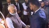 PM Modi lands in Guyana, received by President Irfaan Ali